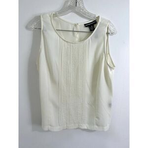 Norton Mcnaughton Womens Sleeveless Top Sz 12 Ivory